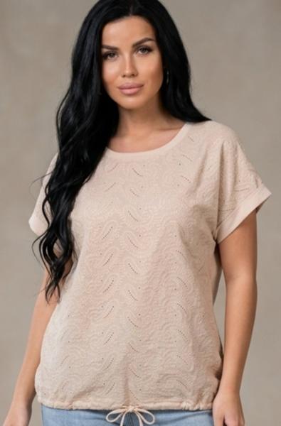 Футболка LeVisha (48-56) 25048 d.beige (лето)