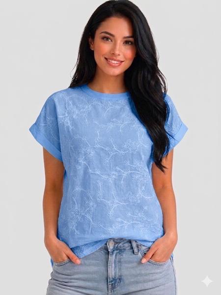 Футболка LeVisha (48-56) 26006 l.blue (лето)