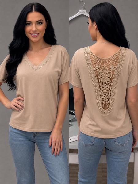 Футболка LeVisha (46-52) 26111 d.beige (лето)