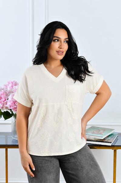Футболка LeVisha (52-54) 26121 l.beige (лето)
