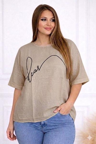 Футболка LeVisha (50-56) 26122 beige (лето)