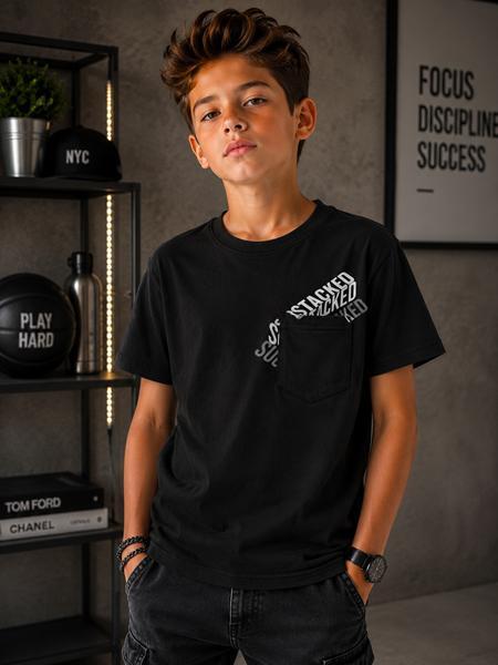 Футболка Major (134-152) 3077 black (лето)