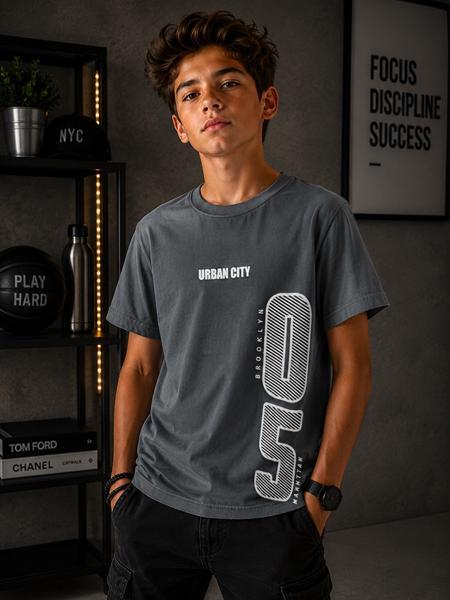 Футболка Major (134-152) 3086 grey (лето)