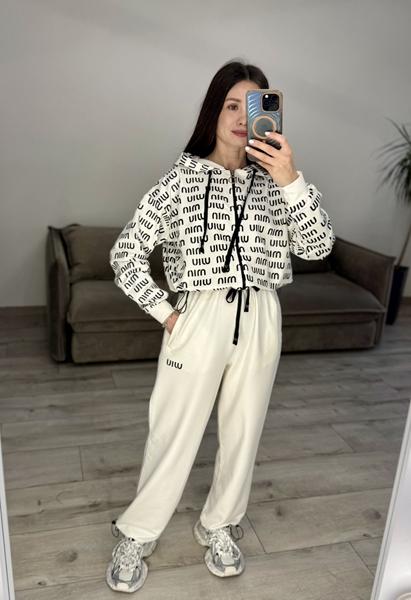 Костюм спорт S.Style (42-48) 312-6 white (деми)