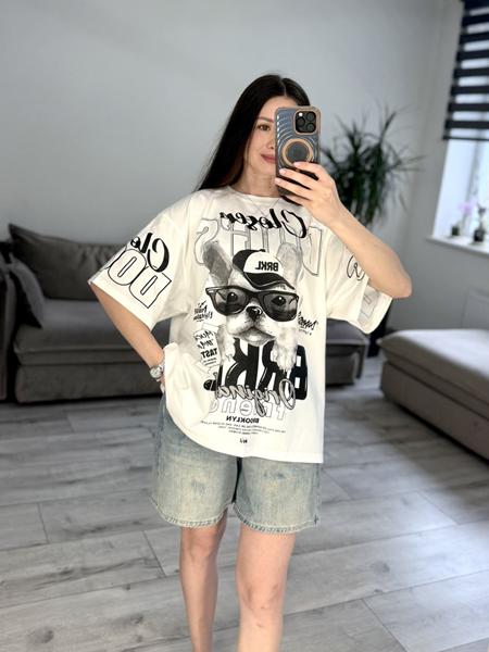 Футболка S.Style (42-48) 55-5 white (лето)