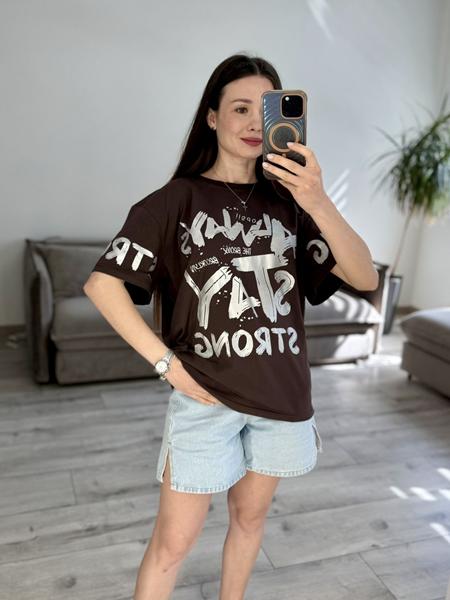 Футболка S.Style (one size) 56 brown (лето)