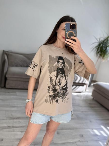 Футболка S.Style (one size) 72-0 beige (лето)