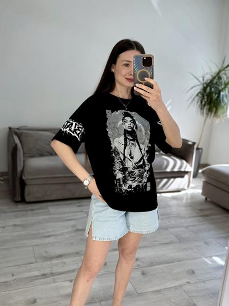 Футболка S.Style (one size) 72-0 black (лето)