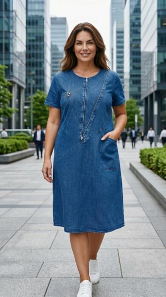 Платье Julia (44-52) JL1227 blue (лето)
