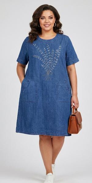 Платье Julia (44-52) JL1243 blue (лето)