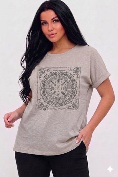 Футболка LeVisha (M-XL) 26101 grey (лето)