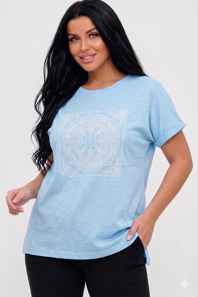 Футболка LeVisha (M-XL) 26101 l.blue (лето)
