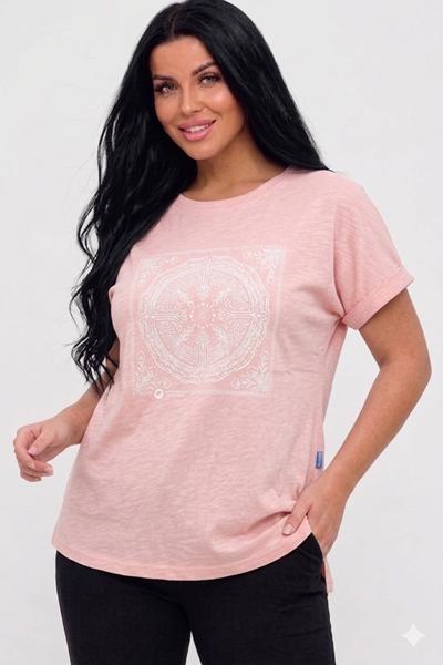Футболка LeVisha (M-XL) 26101 pink (лето)