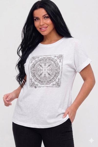 Футболка LeVisha (M-XL) 26101 white (лето)