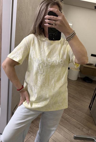 Футболка Lora (one size) LR1480 yellow (лето)