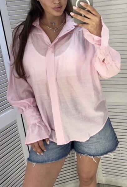 Рубашка Lora (one size) LR1506 pink (деми)