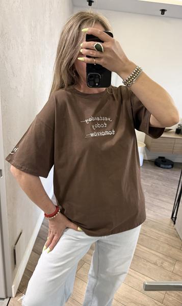 Футболка Lora (one size) LR1601 brown (лето)