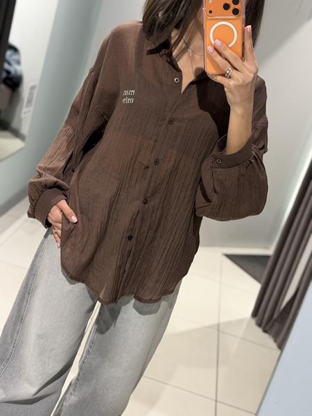 Рубашка Comod (S-L) 289 brown (лето)