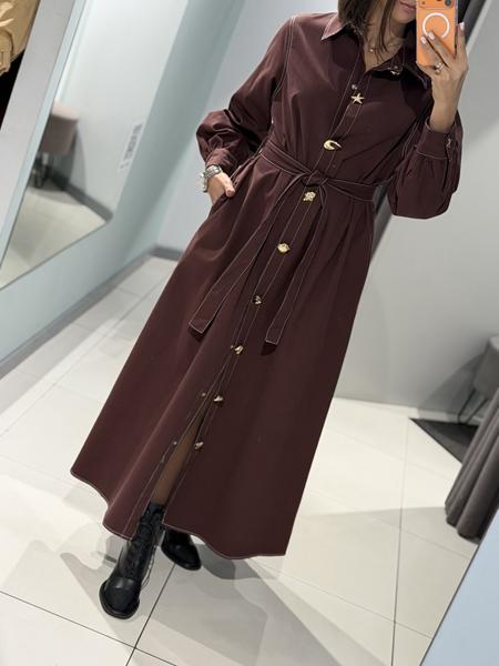 Платье Comod (M-L) 9654 brown (деми)