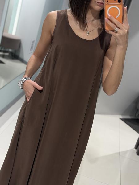 Платье Comod (S-L) H2501 brown (лето)