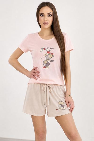 Пижама Trikotag (S-XL) 410142 pink (лето)