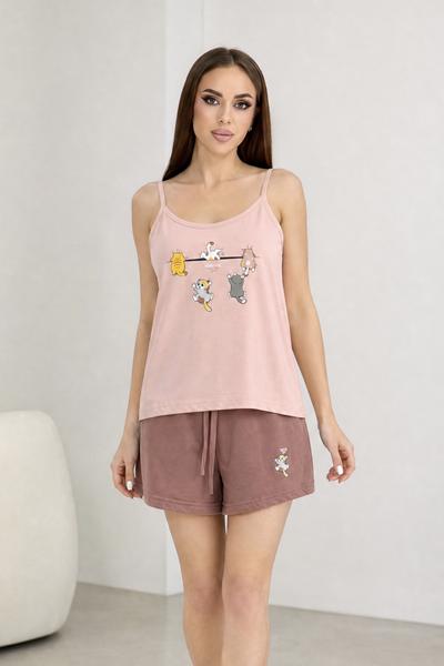 Пижама Trikotag (S-XL) 611087 pink (лето)
