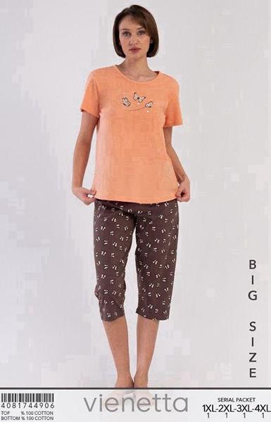 Пижама Trikotag (XL-4XL) TR113 peach (лето)
