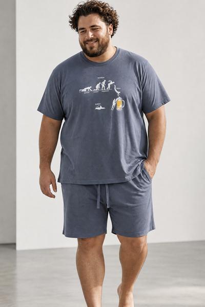 Пижама Trikotag (5XL-8XL) 601118 grey (лето)