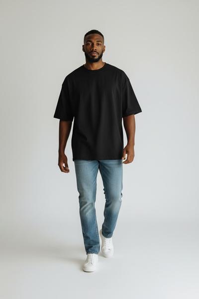 Футболка Hous Of Timur (M-2XL) HT2806 black (лето)