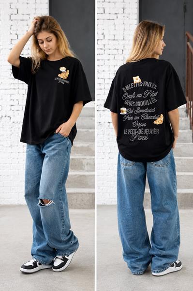 Футболка Karolina (32-42) KR663 black (лето)
