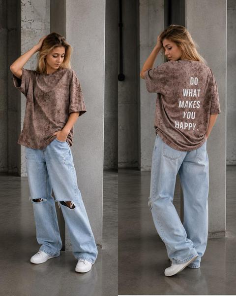 Футболка Karolina (32-42) KR666 brown (лето)