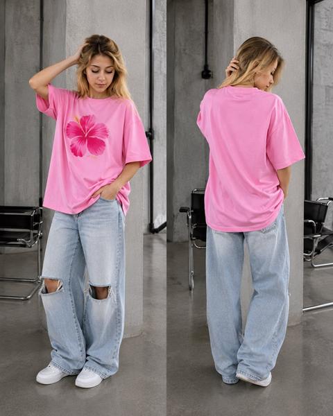 Футболка Karolina (32-42) KR668 pink (лето)
