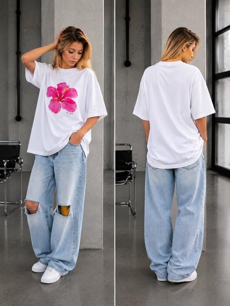 Футболка Karolina (32-42) KR669 white (лето)