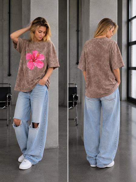 Футболка Karolina (32-42) KR671 brown (лето)