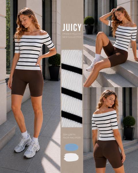 Велосипедки Karolina (34-42) KR726 brown (лето)