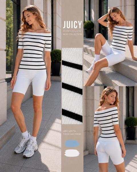 Велосипедки Karolina (34-42) KR727 white (лето)