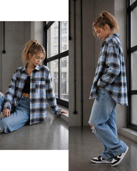 Рубашка Karolina (32-42) KR745 l.blue (деми)