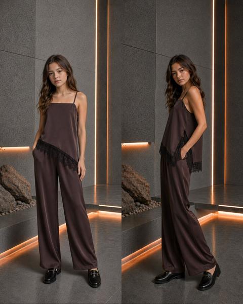 Штаны Karolina (32-42) KR752 brown (лето)