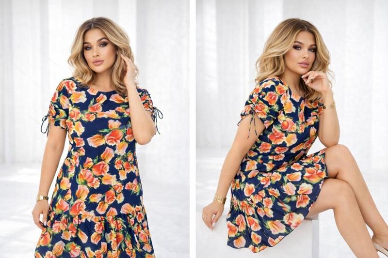 Платье Arina (48-58) 2445 navy (лето)