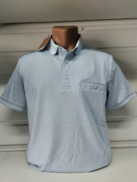 Футболка Panda (4XL-7XL) 1921 l.blue (лето)