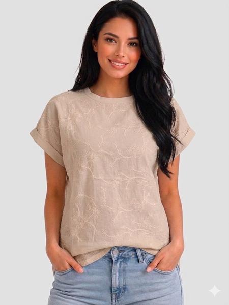 Футболка Elena&Vika (48-54) 26006 beige (лето)
