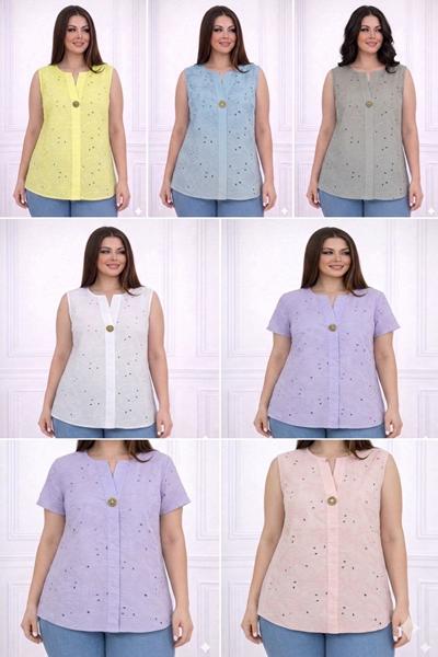 Футболка Elena&Vika (52-56) 26037 grey (лето)