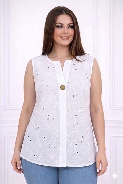 Футболка Elena&Vika (52-56) 26037 white (лето)