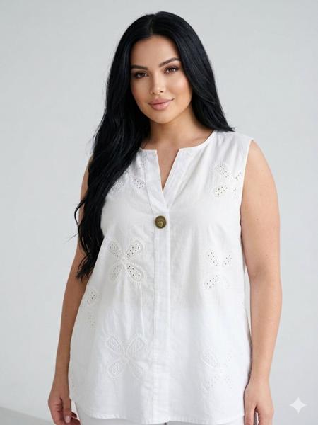 Футболка Elena&Vika (52-56) 26038 white (лето)