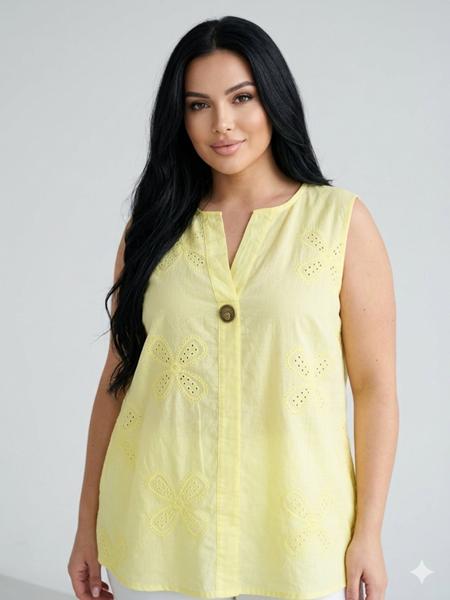 Футболка Elena&Vika (52-56) 26038 yellow (лето)