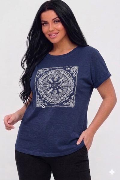 Футболка Elena&Vika (M-XL) 26101 navy (лето)
