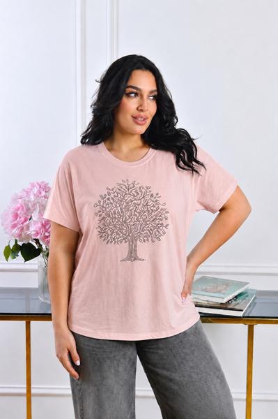 Футболка Elena&Vika (M-XL) 26102 beige (лето)