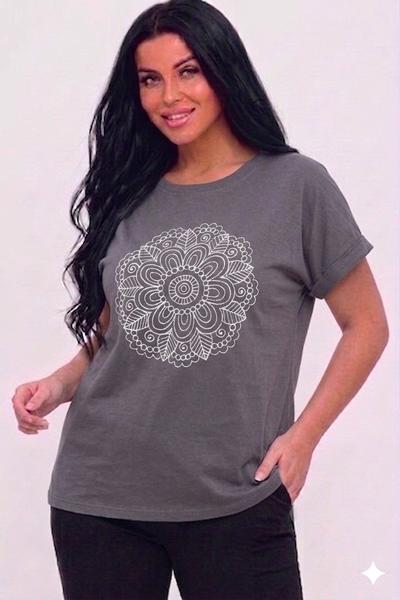 Футболка Elena&Vika (M-XL) 26103 d.grey (лето)