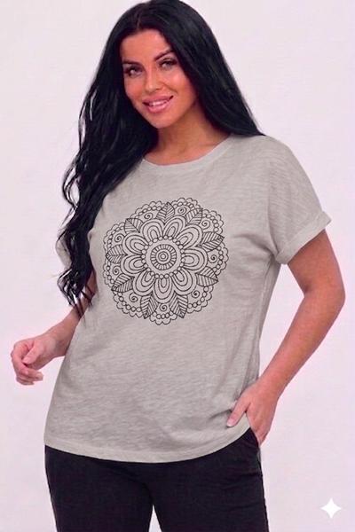 Футболка Elena&Vika (M-XL) 26103 grey (лето)