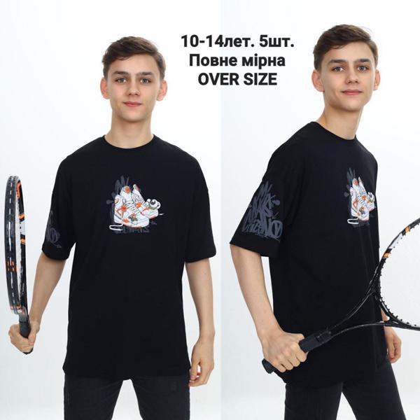 Футболка MMZ (10-14) M1732 black (лето)